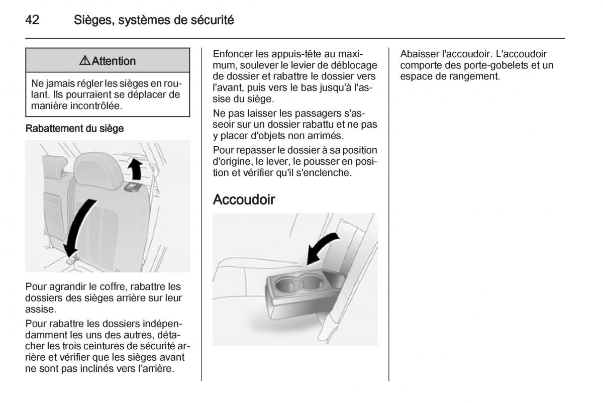 Opel Antara manuel du proprietaire / page 44