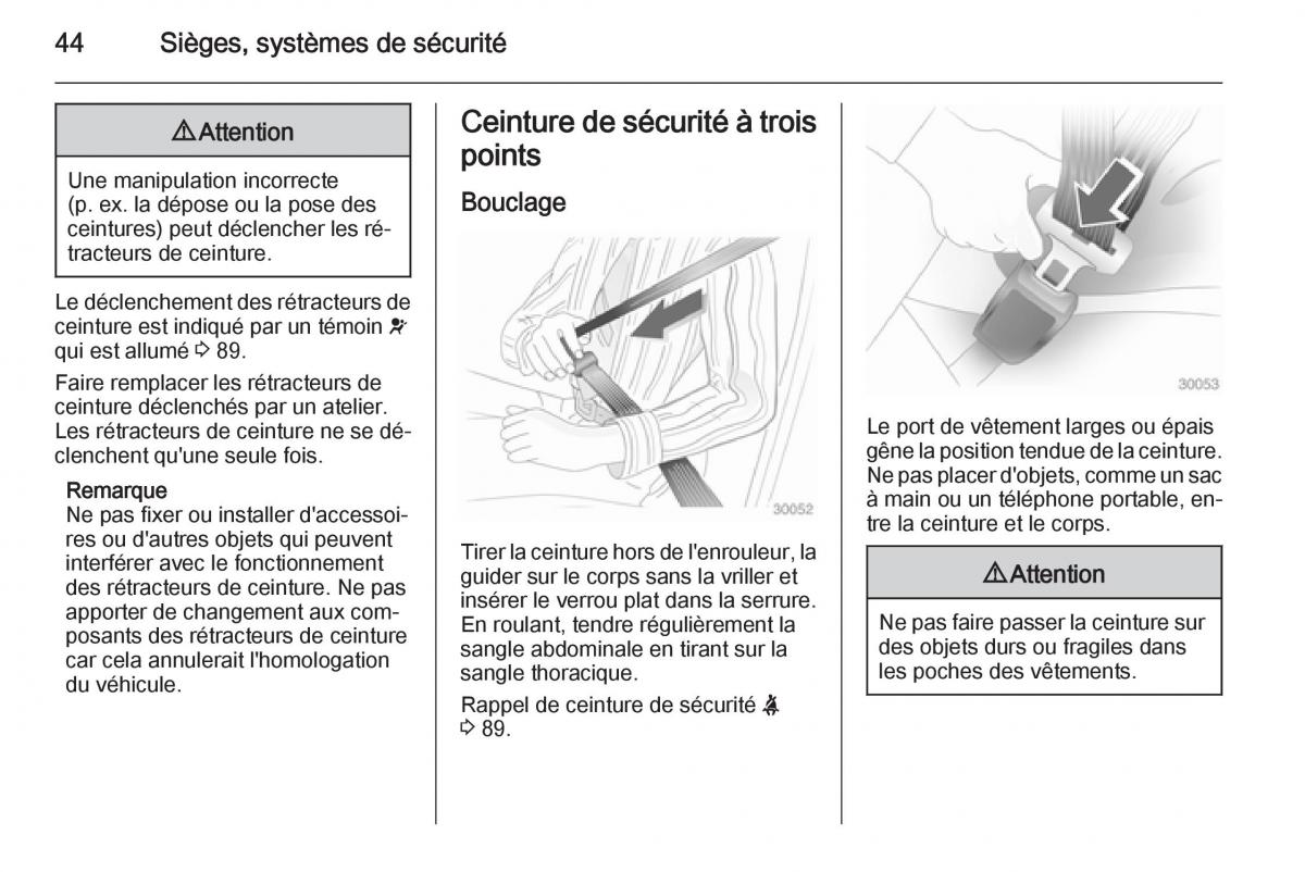 Opel Antara manuel du proprietaire / page 46