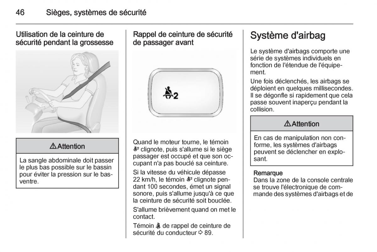 Opel Antara manuel du proprietaire / page 48