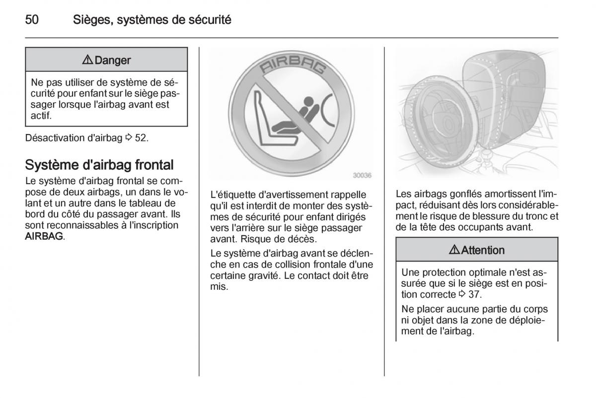 Opel Antara manuel du proprietaire / page 52