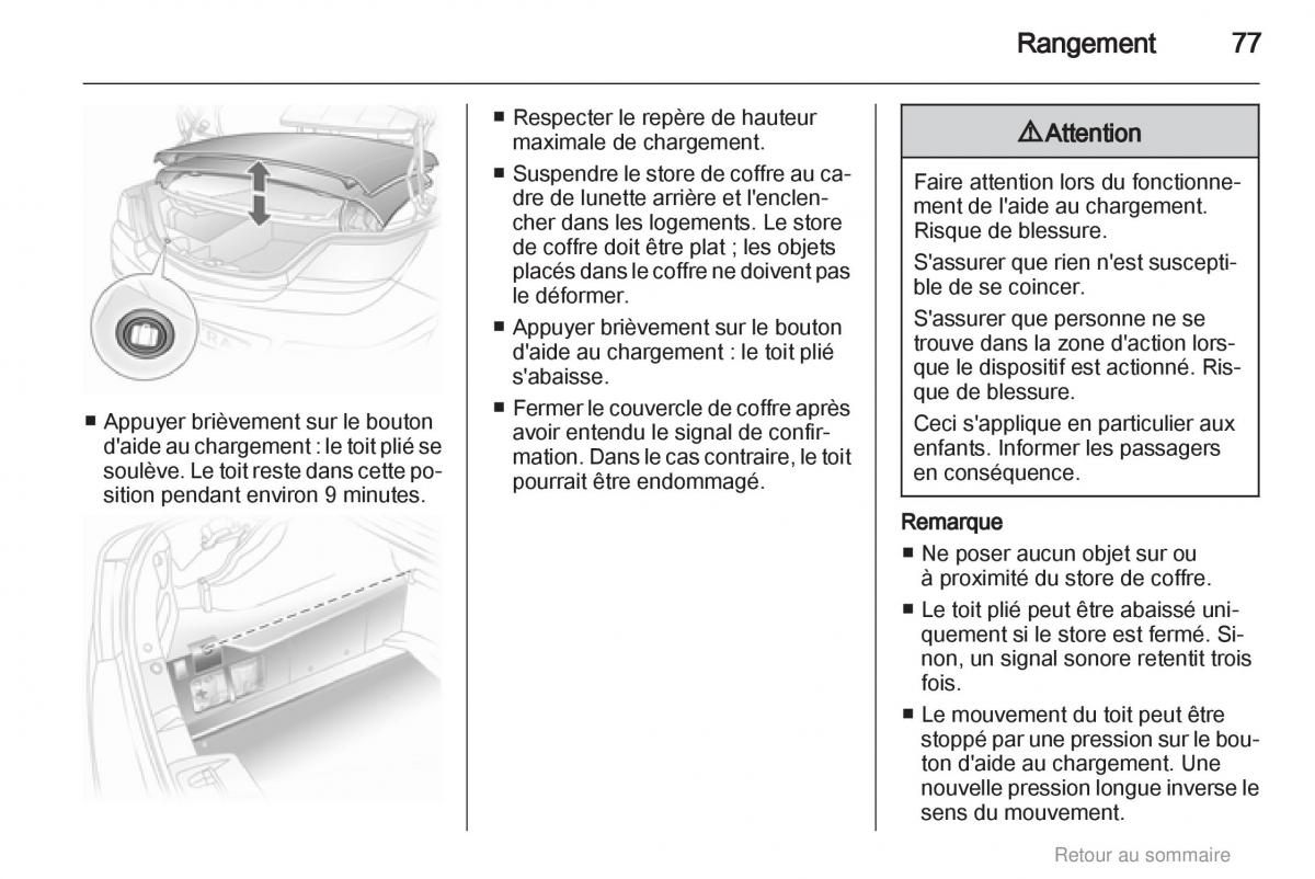 Opel Astra H III 3 manuel du proprietaire / page 77