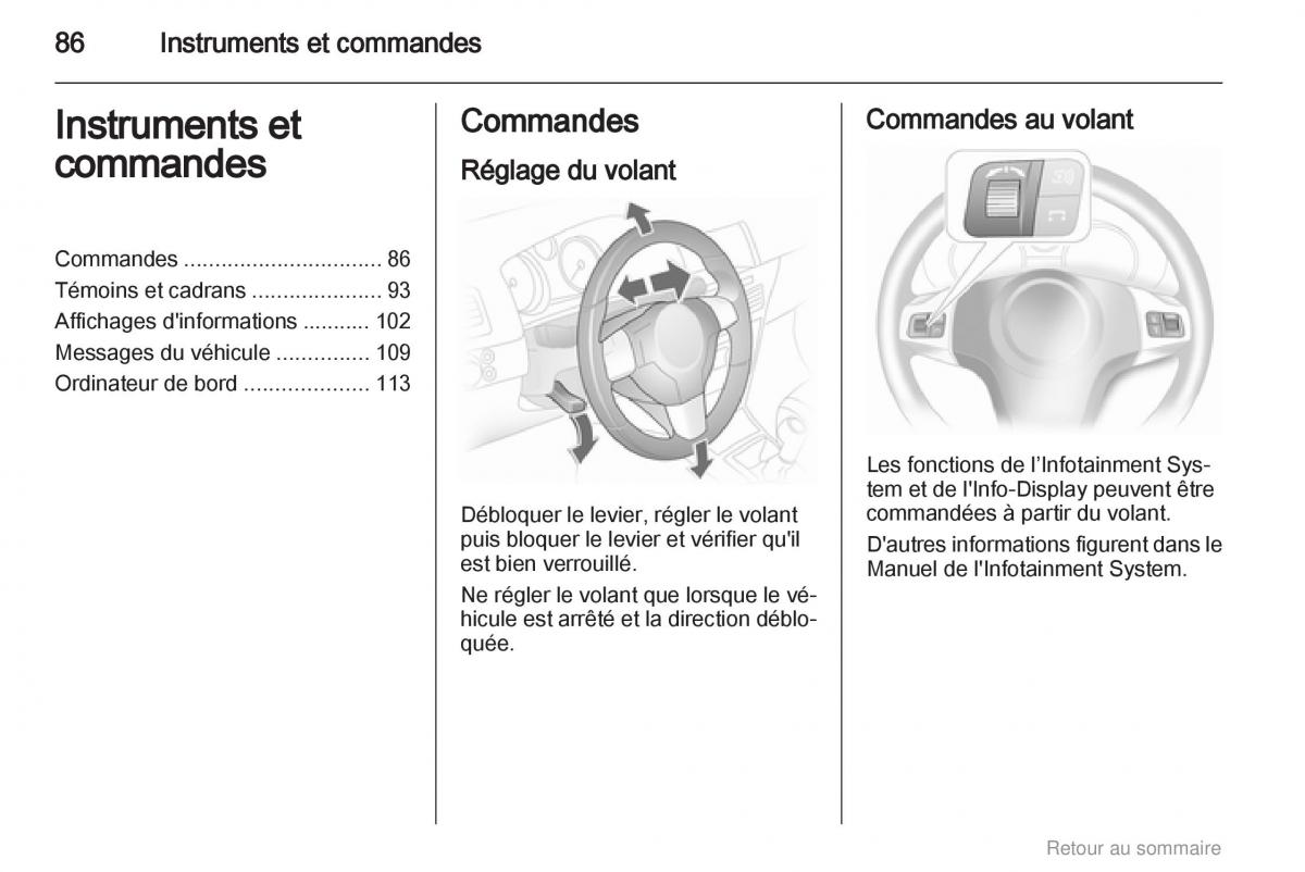 Opel Astra H III 3 manuel du proprietaire / page 86