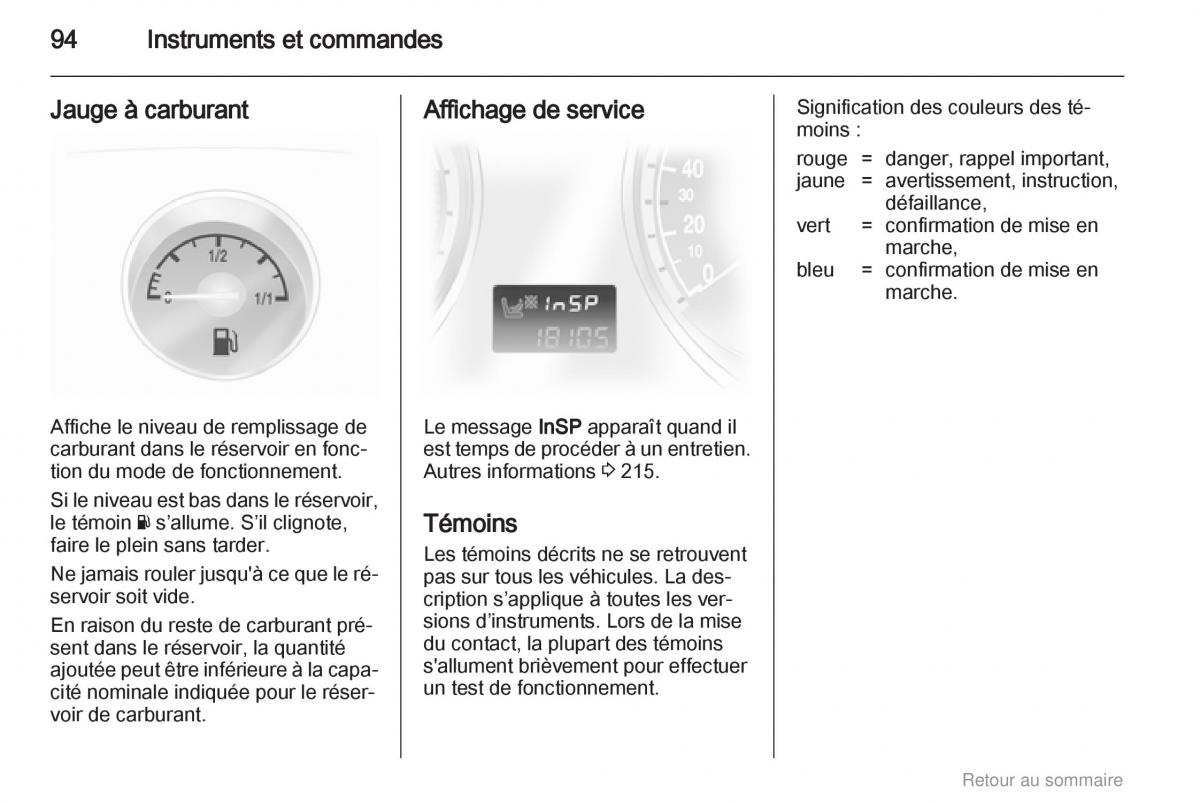 Opel Astra H III 3 manuel du proprietaire / page 94