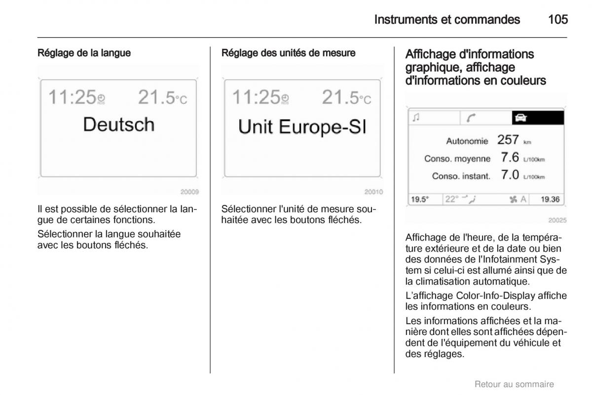 Opel Astra H III 3 manuel du proprietaire / page 105