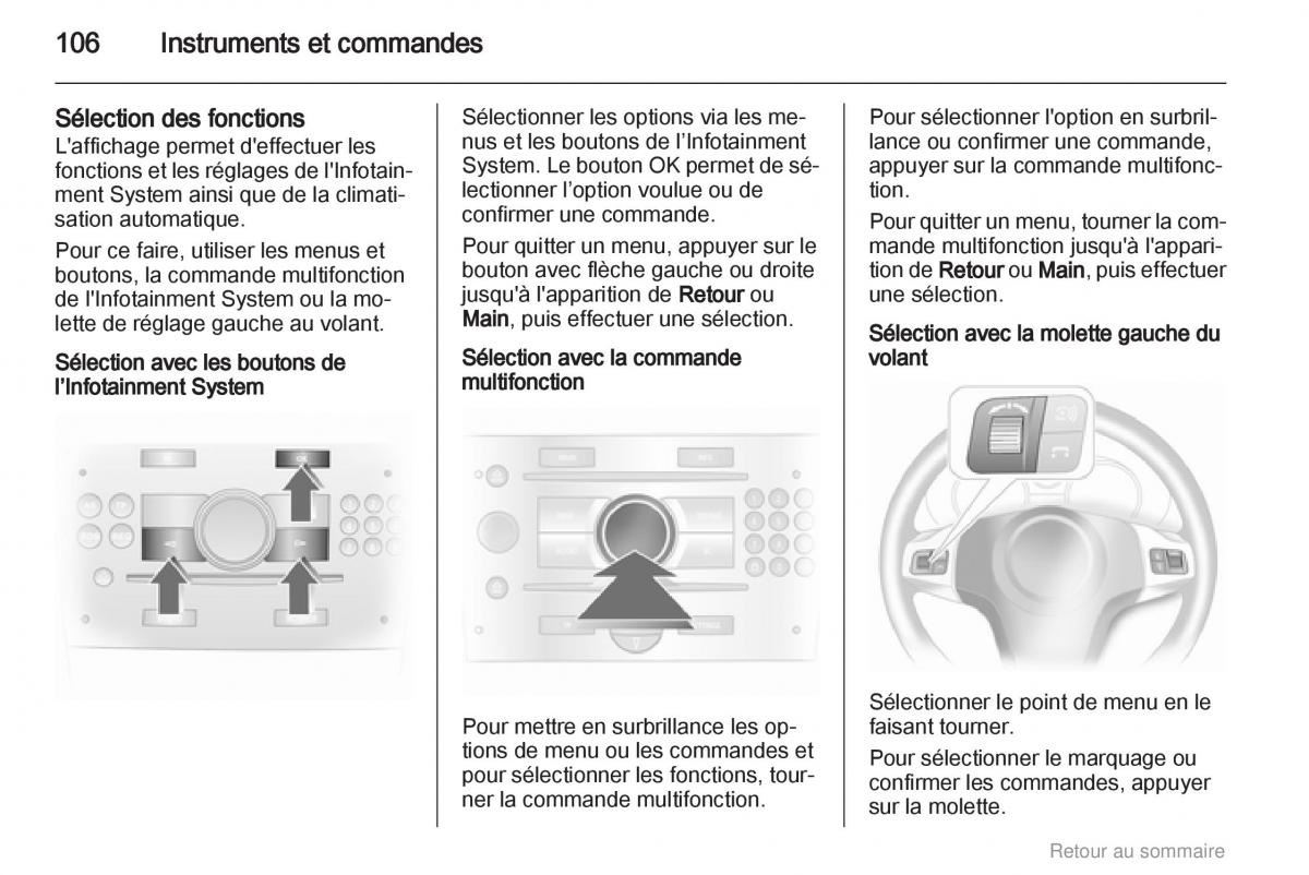 Opel Astra H III 3 manuel du proprietaire / page 106