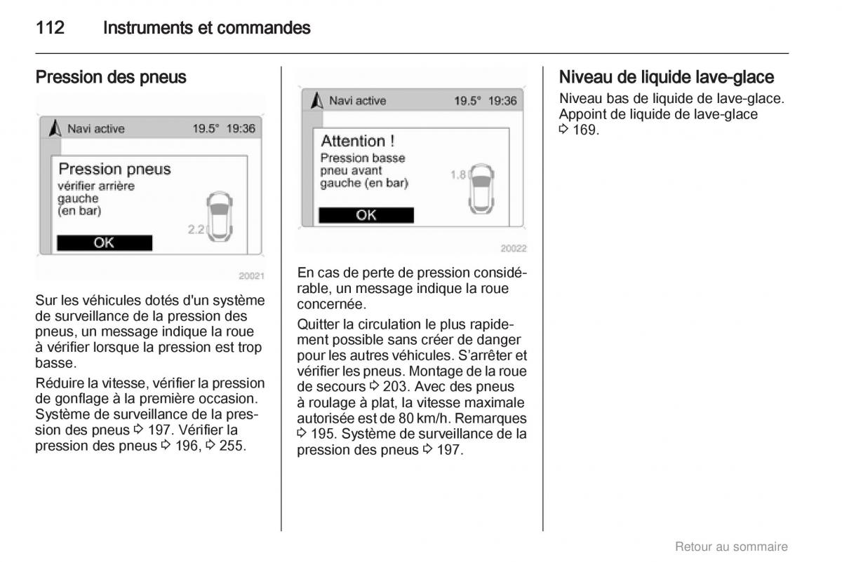 Opel Astra H III 3 manuel du proprietaire / page 112