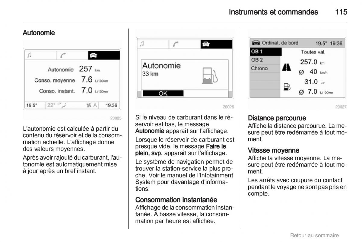 Opel Astra H III 3 manuel du proprietaire / page 115