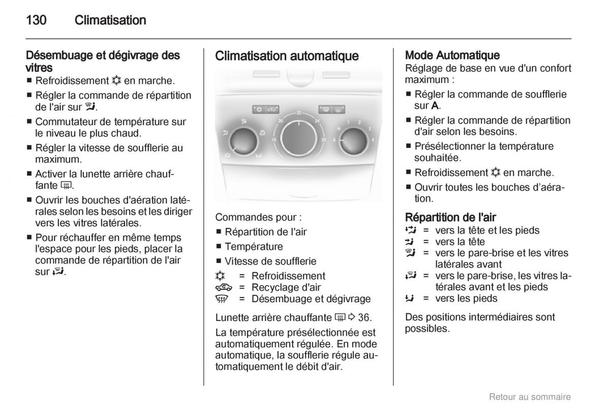 Opel Astra H III 3 manuel du proprietaire / page 130