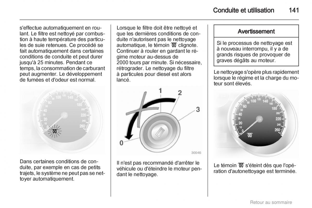 Opel Astra H III 3 manuel du proprietaire / page 141