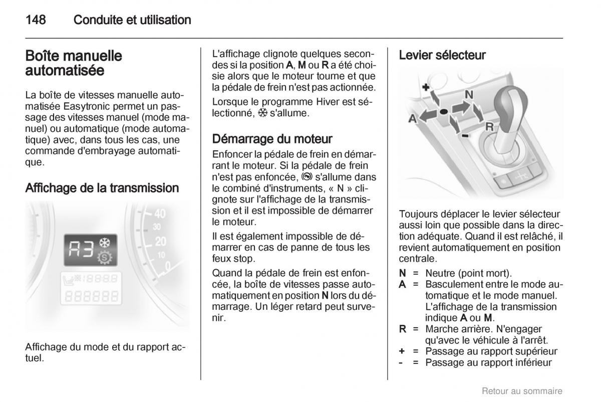 Opel Astra H III 3 manuel du proprietaire / page 148