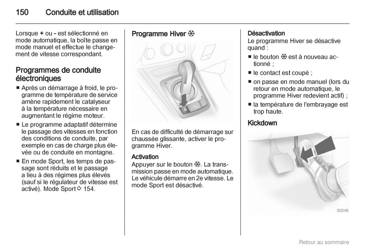 Opel Astra H III 3 manuel du proprietaire / page 150