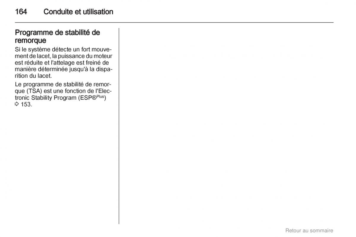 Opel Astra H III 3 manuel du proprietaire / page 164
