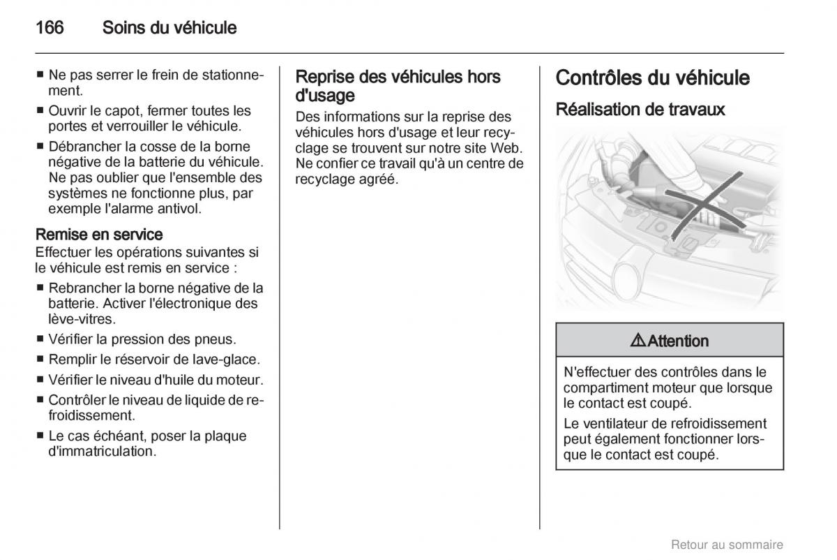 Opel Astra H III 3 manuel du proprietaire / page 166