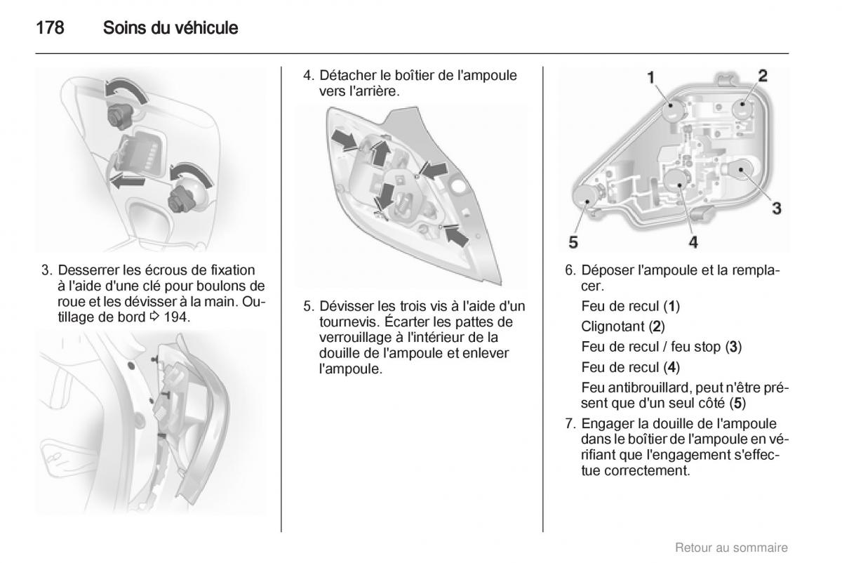 Opel Astra H III 3 manuel du proprietaire / page 178