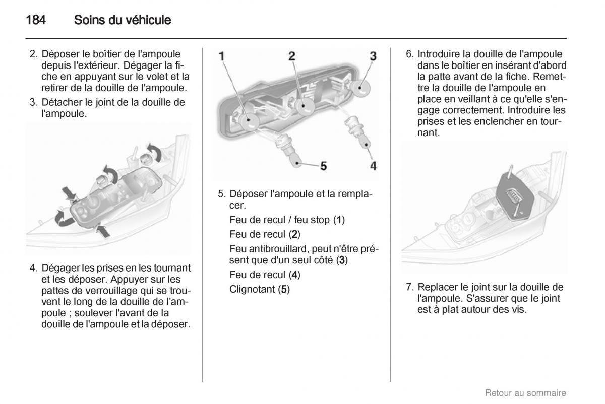 Opel Astra H III 3 manuel du proprietaire / page 184