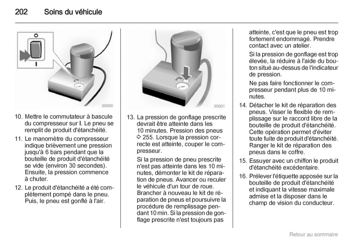 Opel Astra H III 3 manuel du proprietaire / page 202