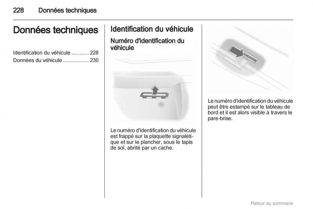 Opel Astra H III 3 manuel du proprietaire / page 228