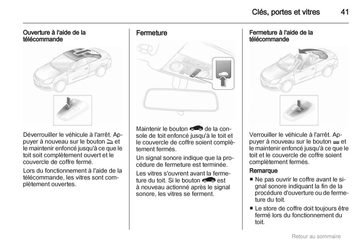 Opel Astra H III 3 manuel du proprietaire / page 41