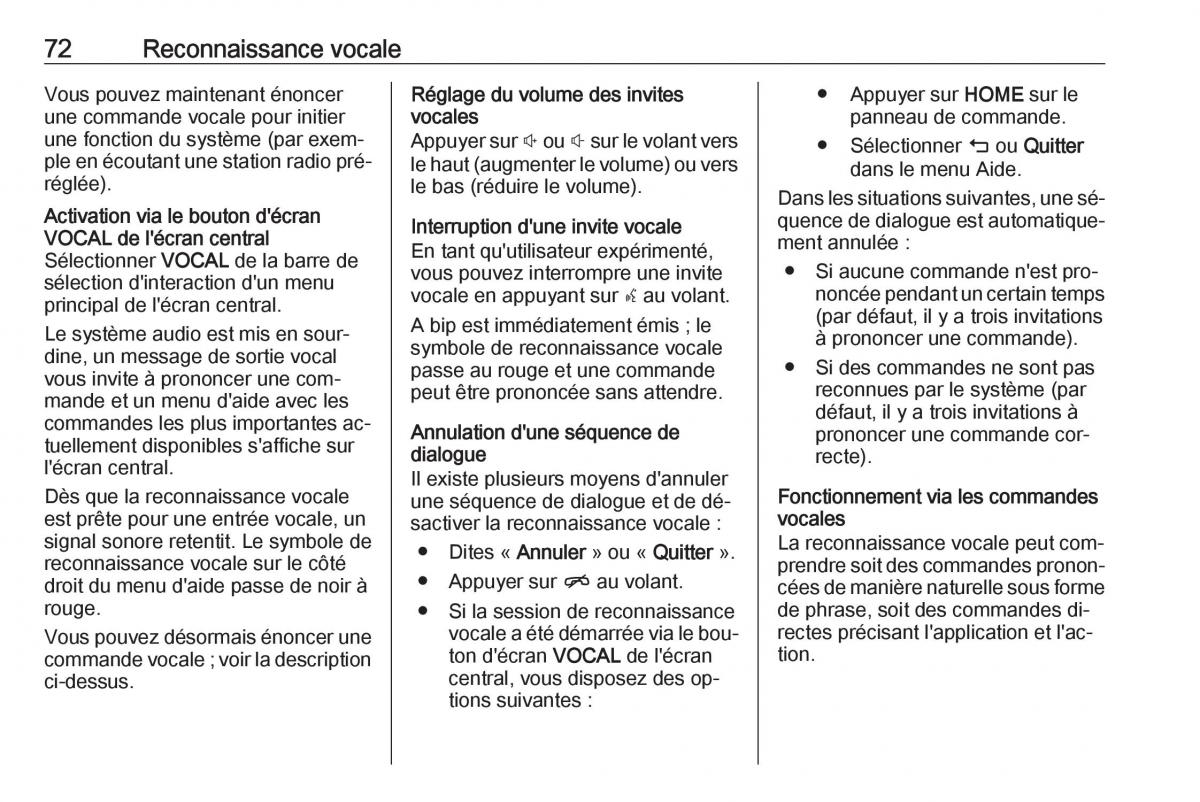 Opel Astra K V 5 manuel du proprietaire / page 72