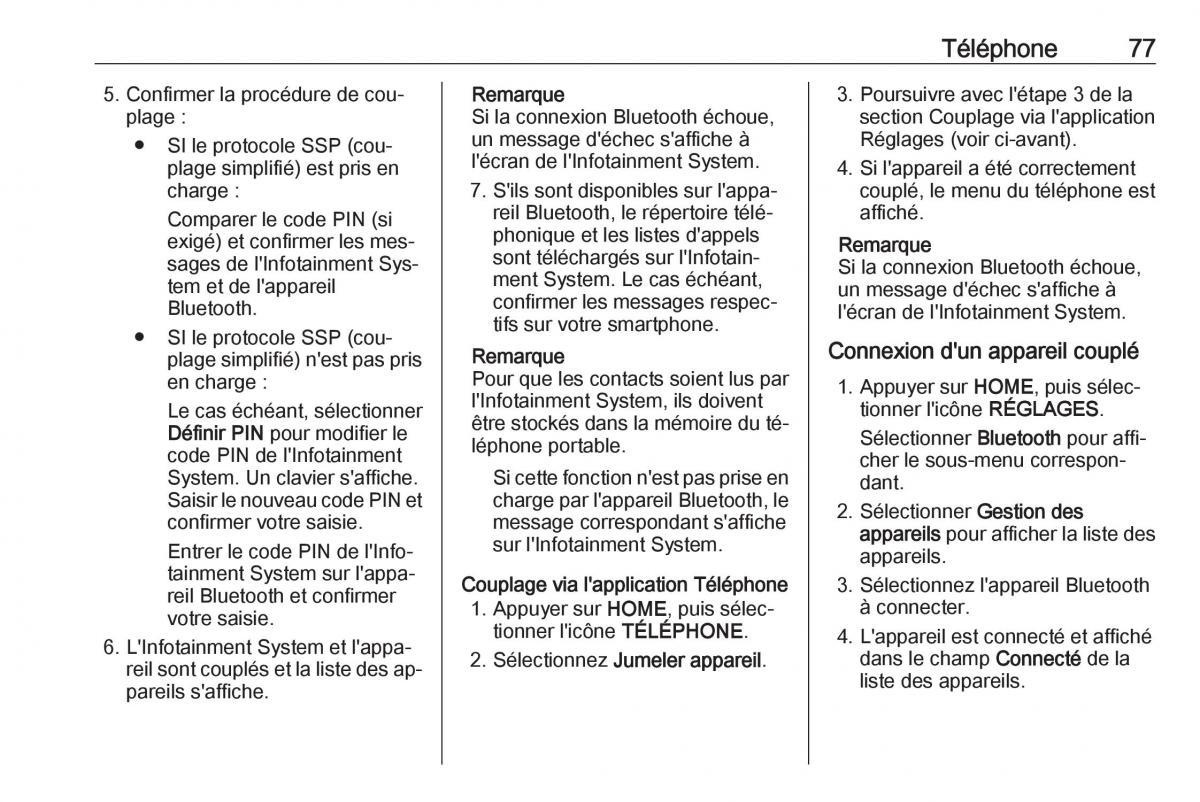 Opel Astra K V 5 manuel du proprietaire / page 77