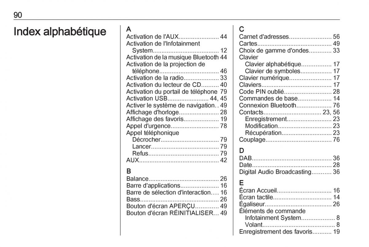 Opel Astra K V 5 manuel du proprietaire / page 90