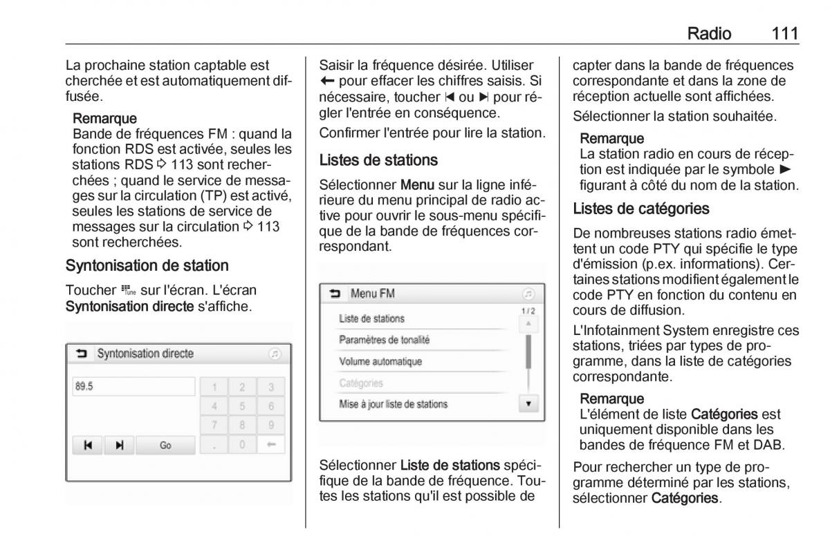 Opel Astra K V 5 manuel du proprietaire / page 111