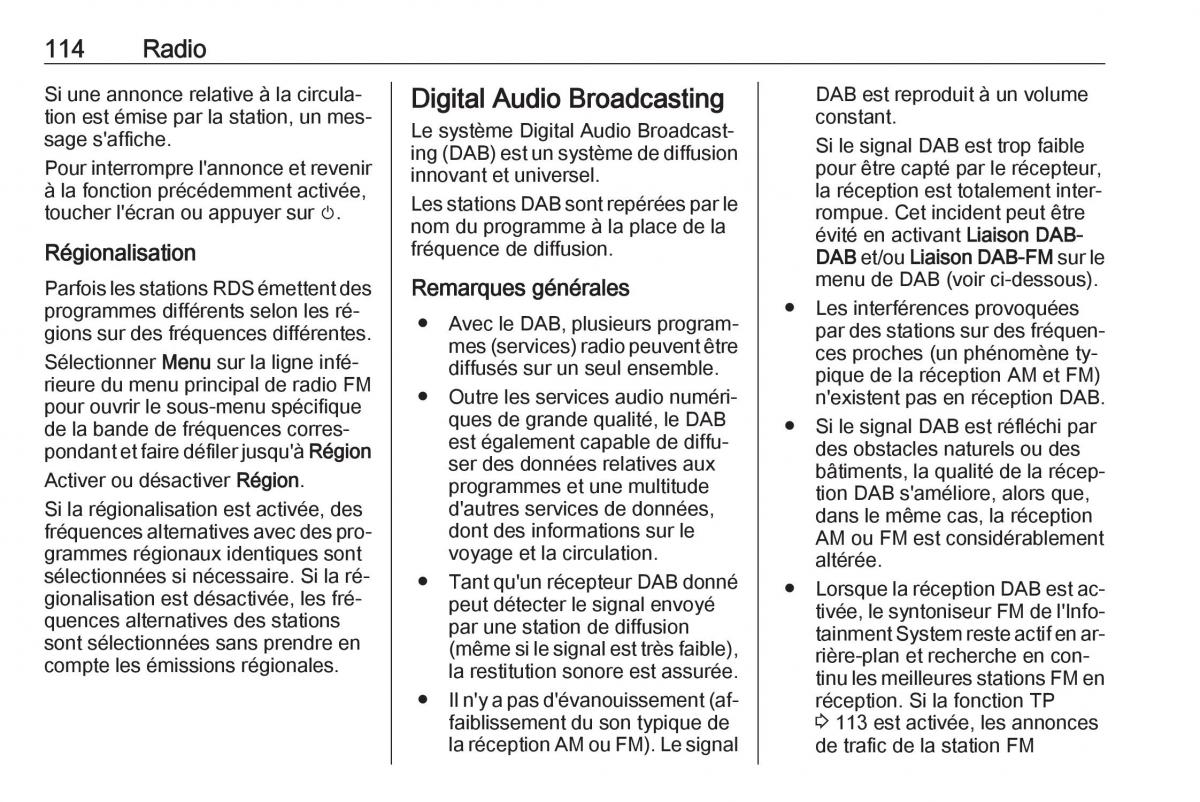 Opel Astra K V 5 manuel du proprietaire / page 114