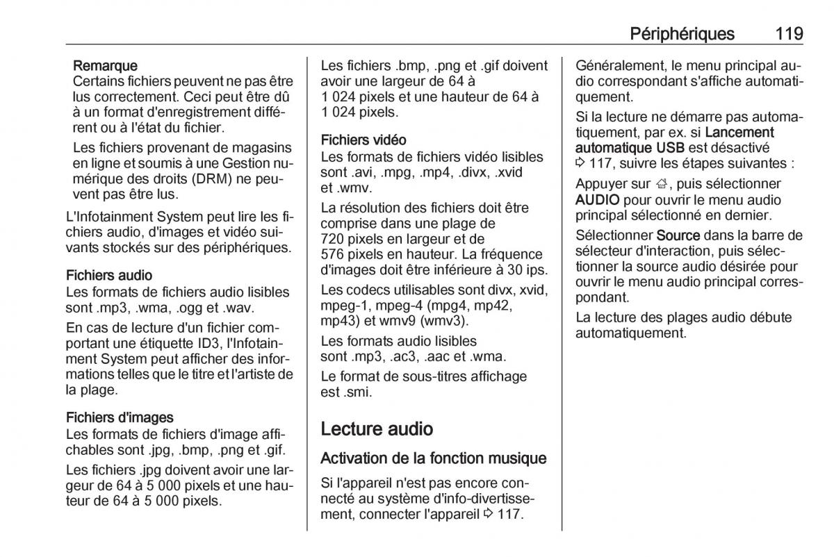 Opel Astra K V 5 manuel du proprietaire / page 119