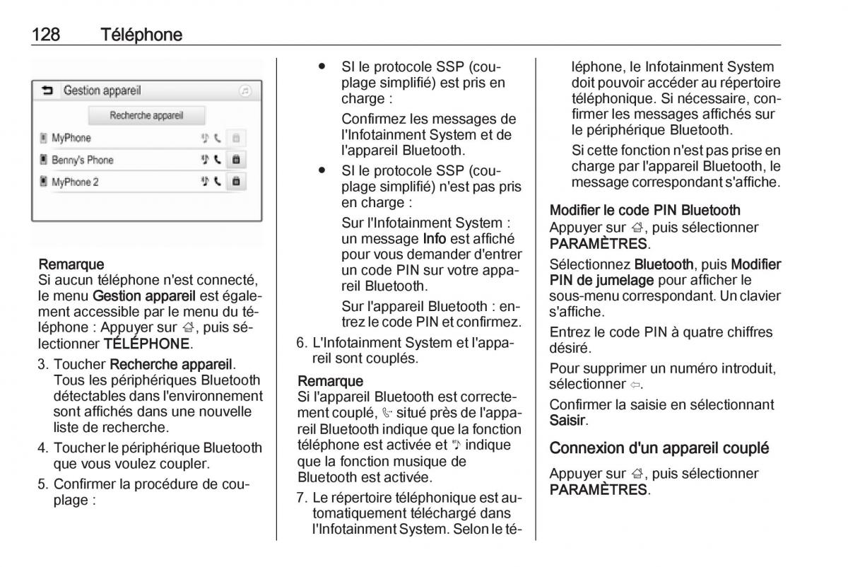 Opel Astra K V 5 manuel du proprietaire / page 128