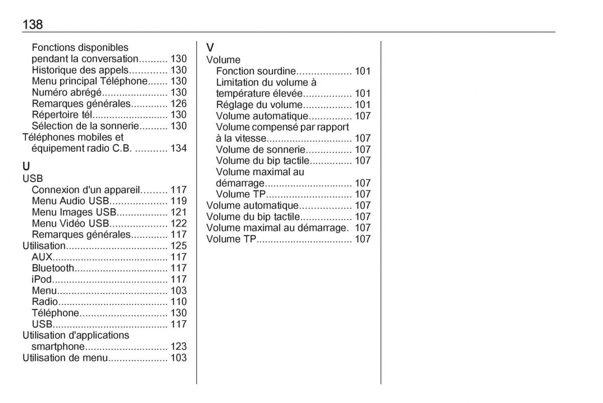 Opel Astra K V 5 manuel du proprietaire / page 138