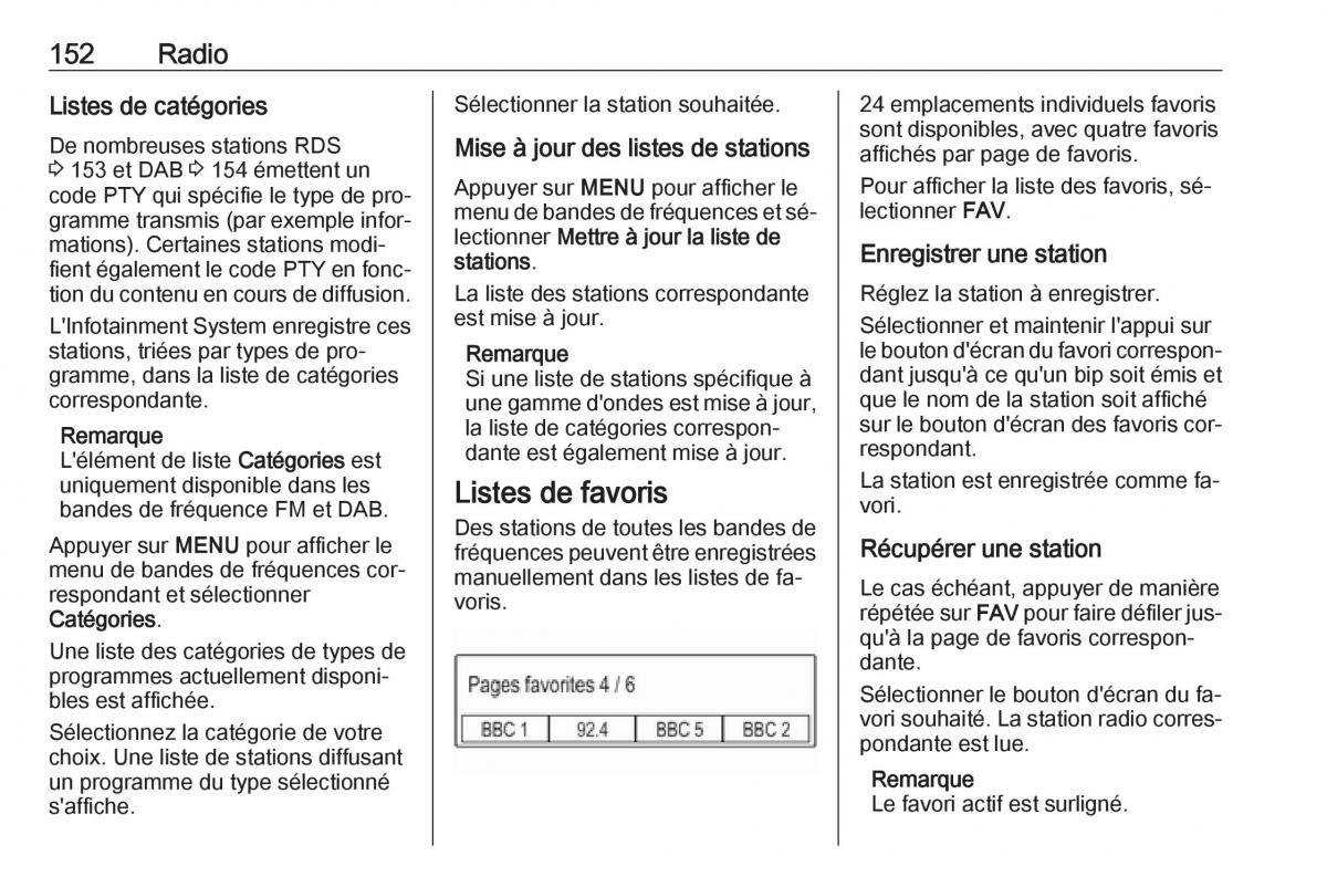 Opel Astra K V 5 manuel du proprietaire / page 152