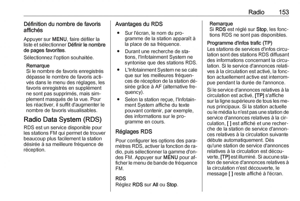 Opel Astra K V 5 manuel du proprietaire / page 153