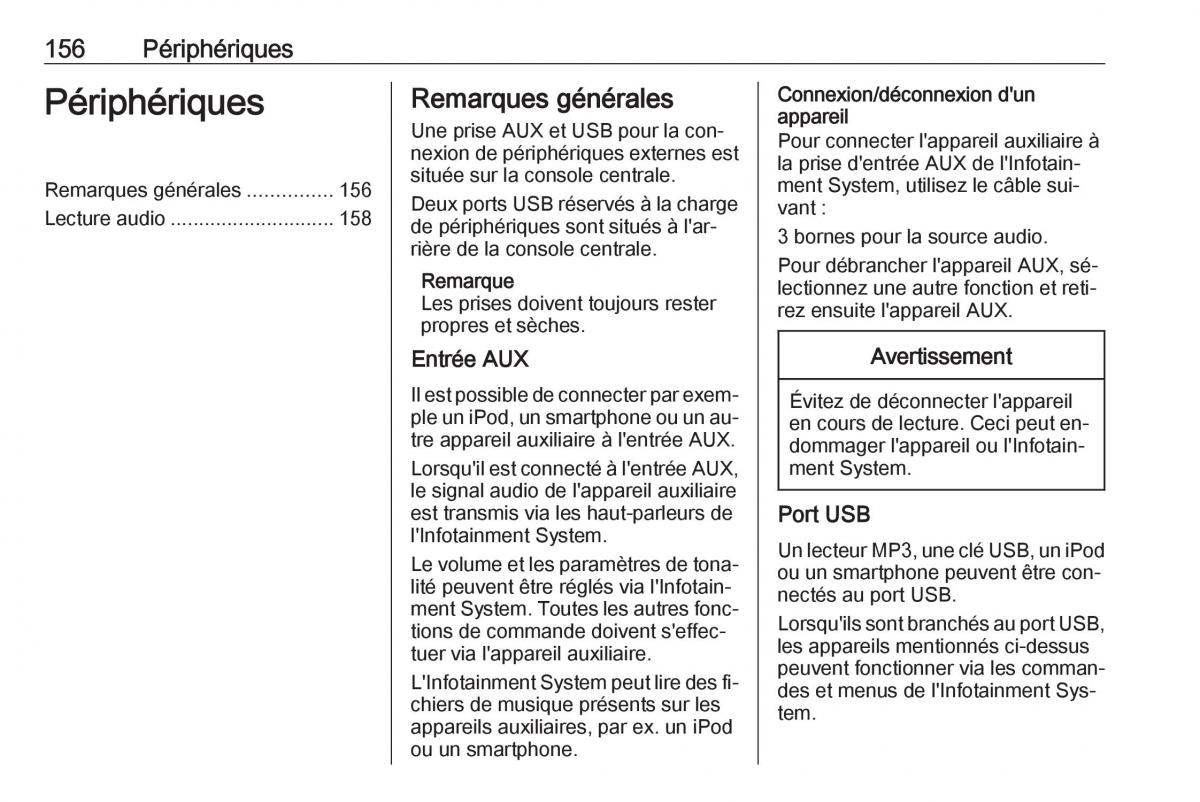 Opel Astra K V 5 manuel du proprietaire / page 156