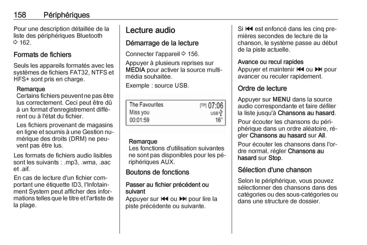 Opel Astra K V 5 manuel du proprietaire / page 158