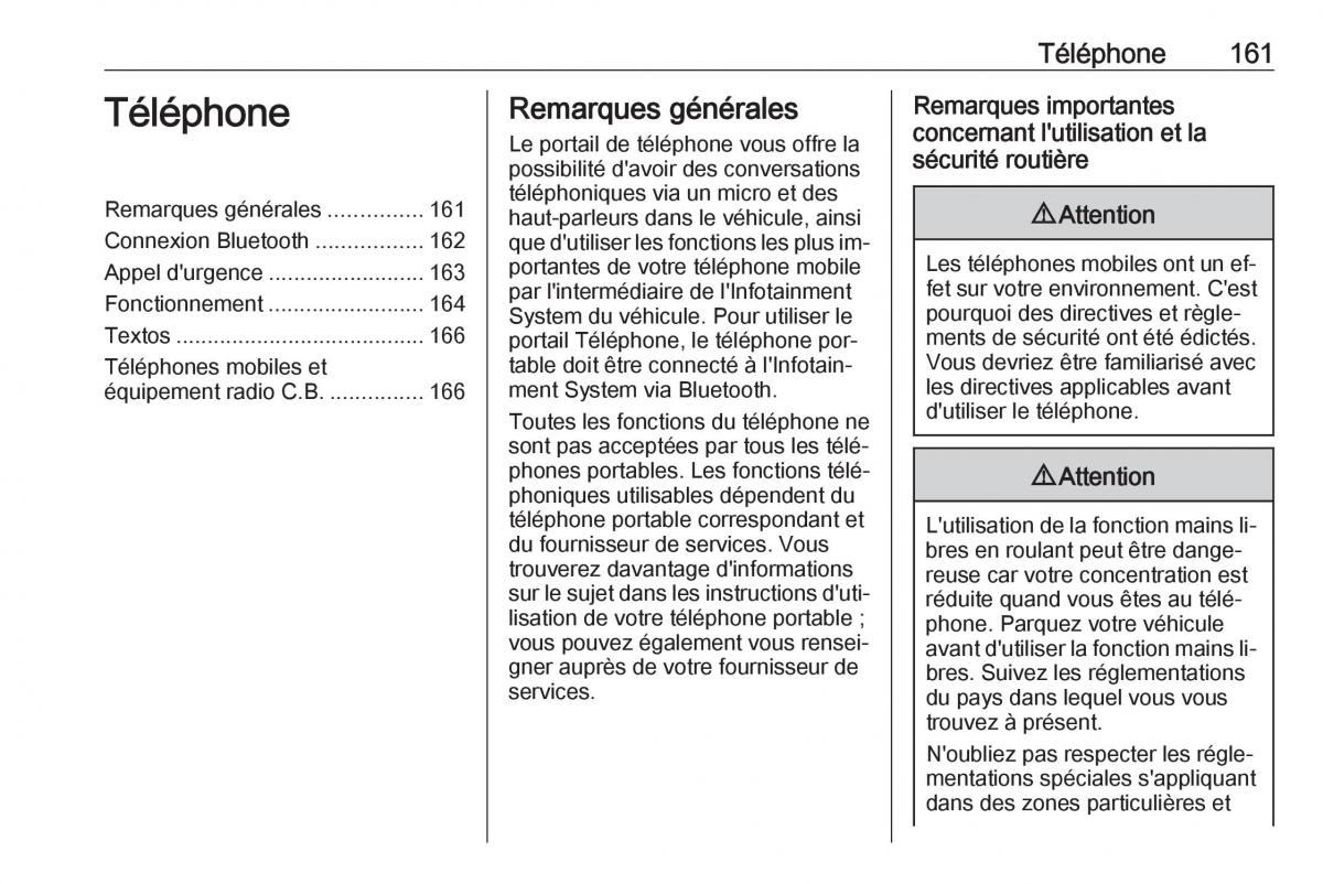 Opel Astra K V 5 manuel du proprietaire / page 161