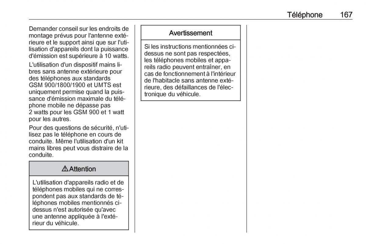 Opel Astra K V 5 manuel du proprietaire / page 167