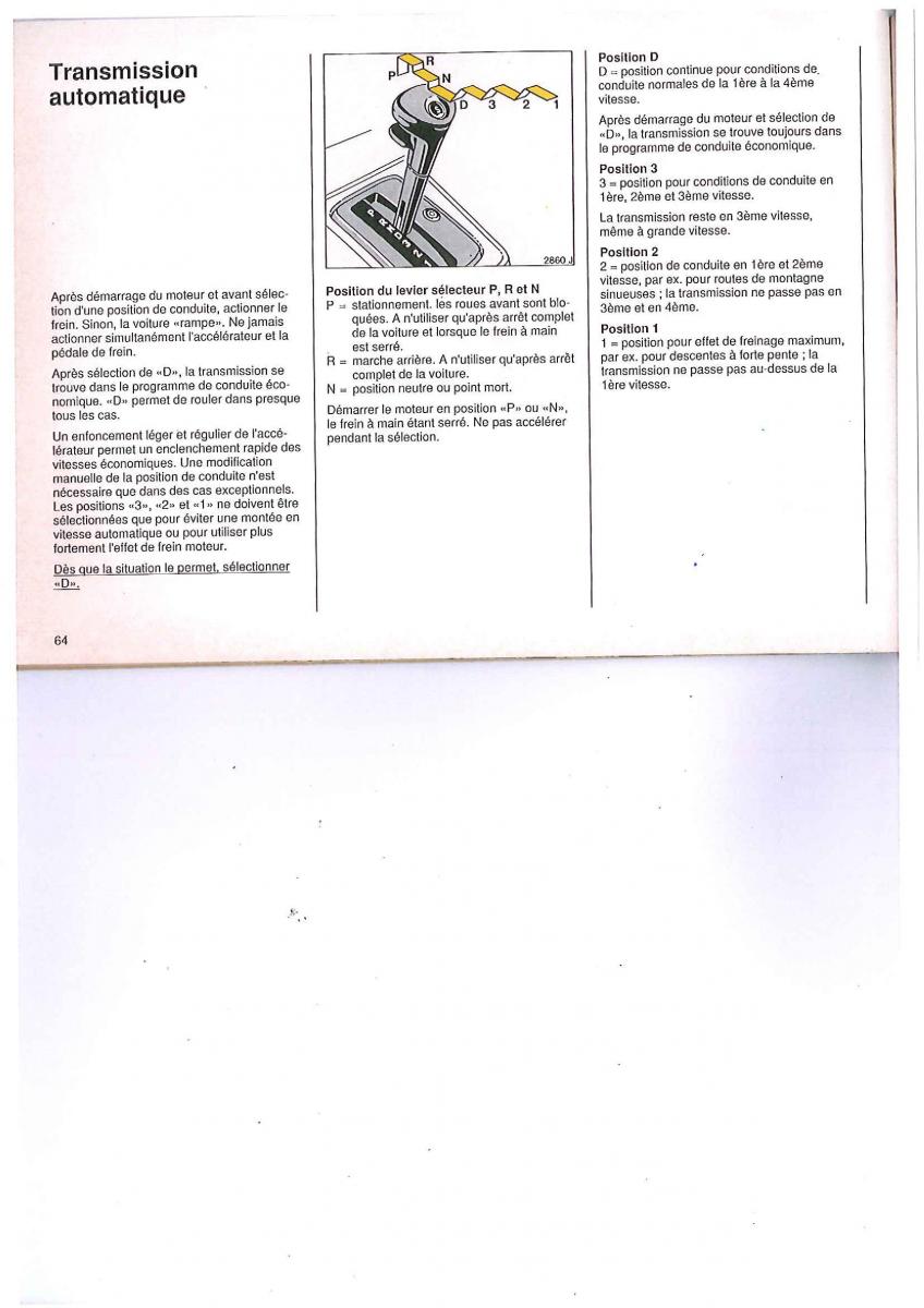 Opel Calibra manuel du proprietaire / page 64