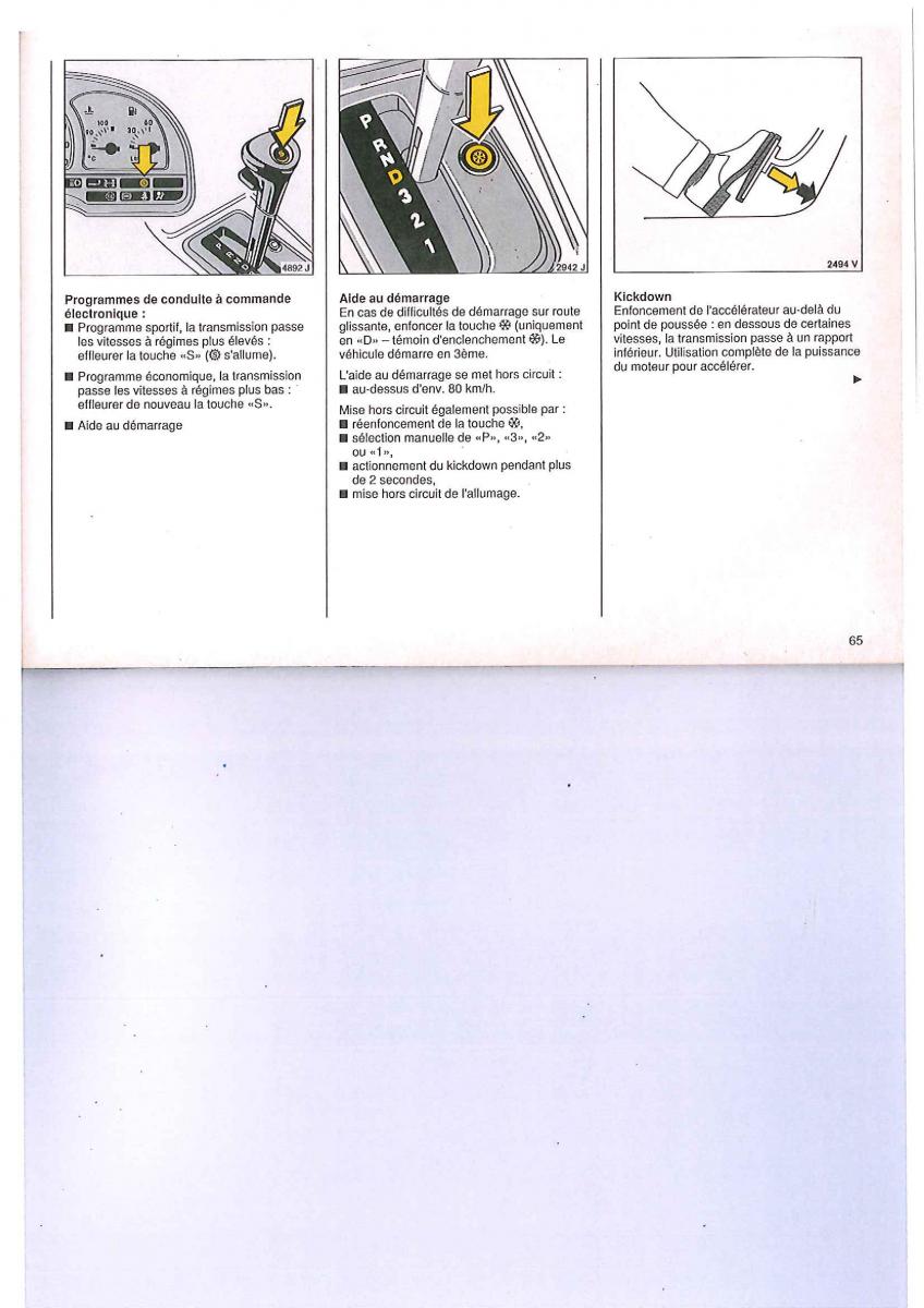 Opel Calibra manuel du proprietaire / page 65