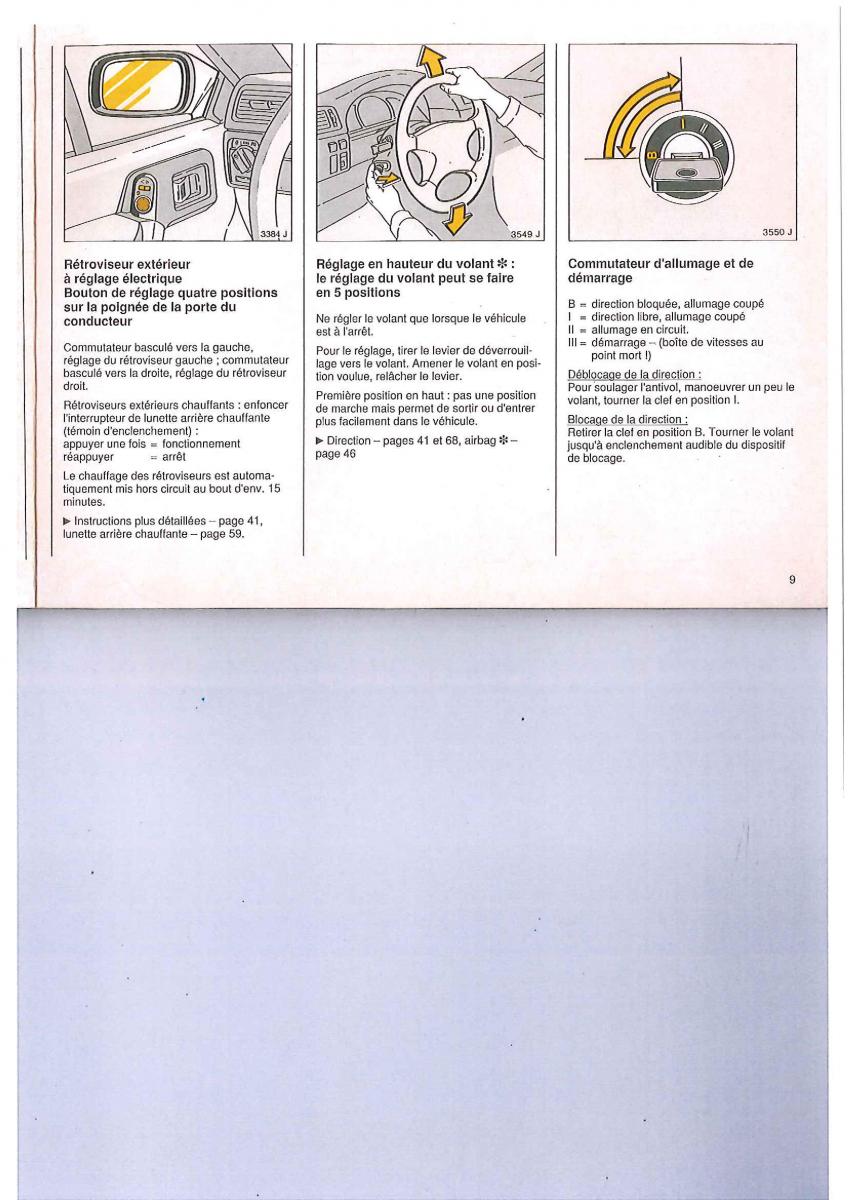 Opel Calibra manuel du proprietaire / page 9