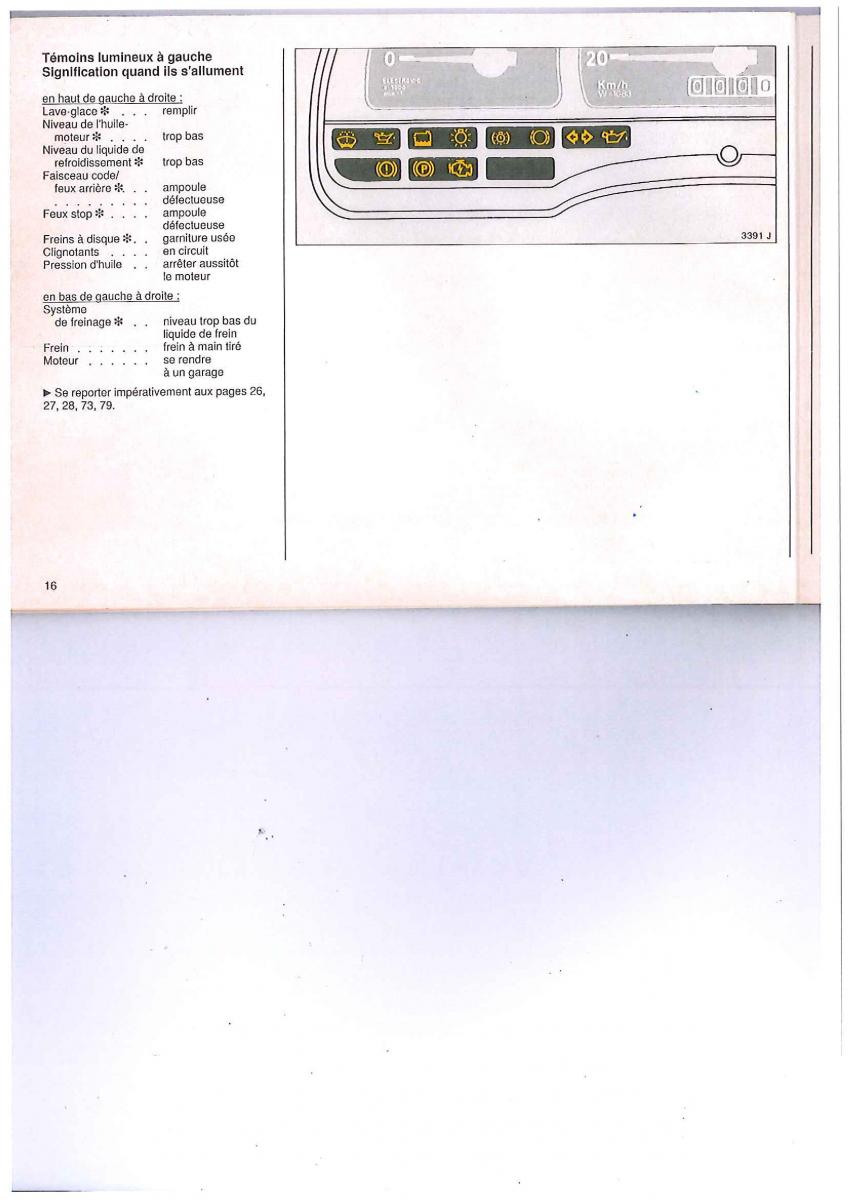 Opel Calibra manuel du proprietaire / page 16