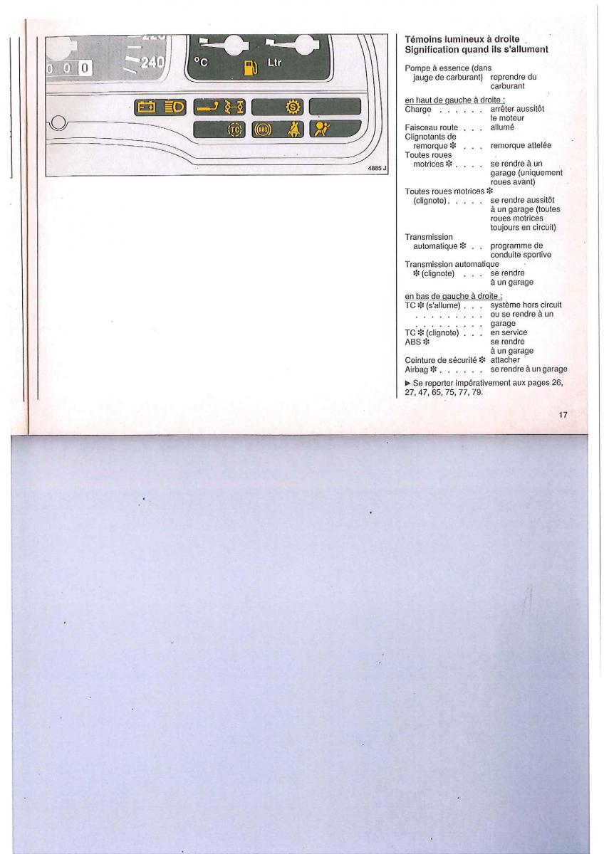 Opel Calibra manuel du proprietaire / page 17