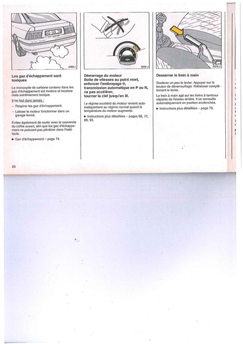 Opel Calibra manuel du proprietaire / page 20