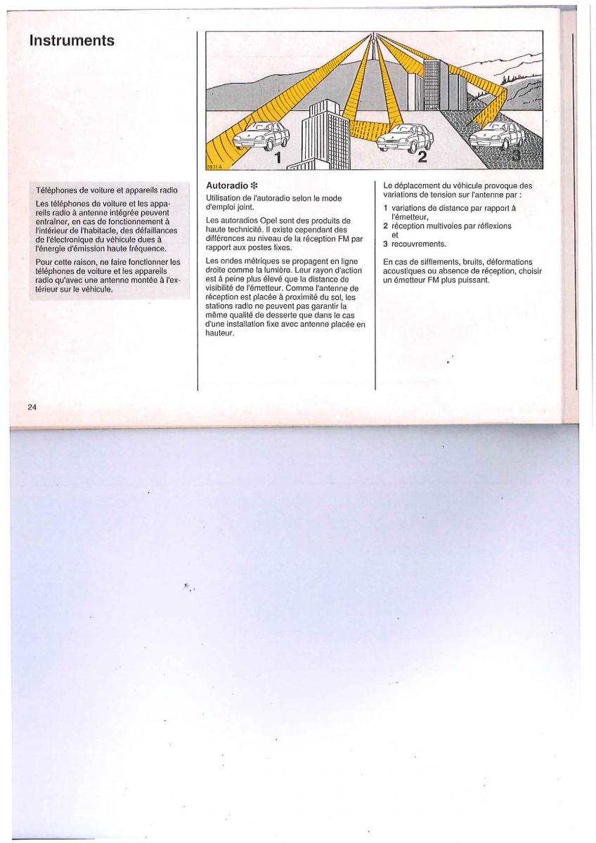 Opel Calibra manuel du proprietaire / page 24