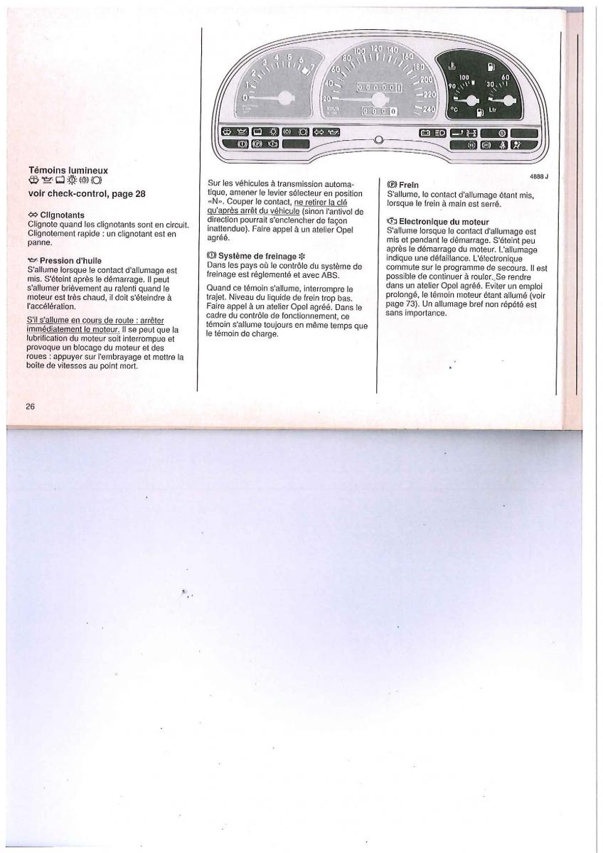 Opel Calibra manuel du proprietaire / page 26