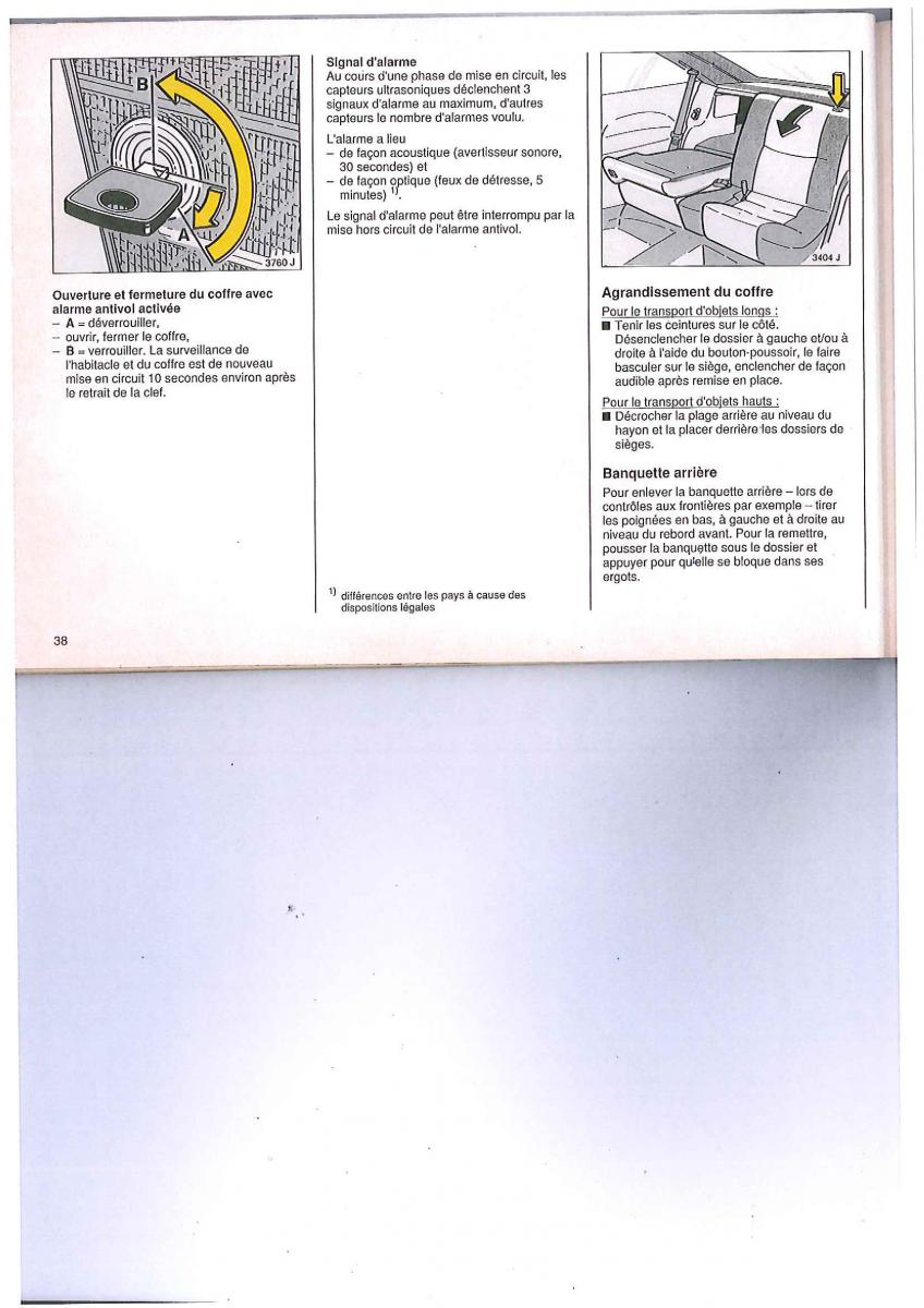 Opel Calibra manuel du proprietaire / page 38