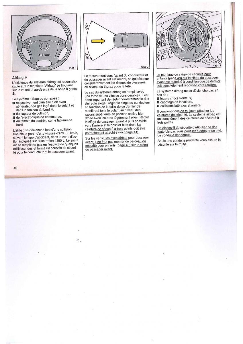 Opel Calibra manuel du proprietaire / page 46