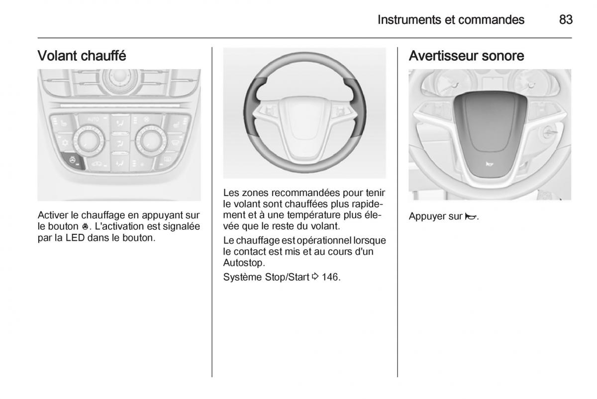 Opel Cascada Cabrio manuel du proprietaire / page 85