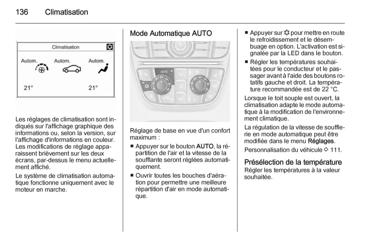 Opel Cascada Cabrio manuel du proprietaire / page 138