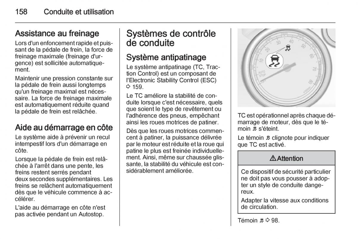 Opel Cascada Cabrio manuel du proprietaire / page 160