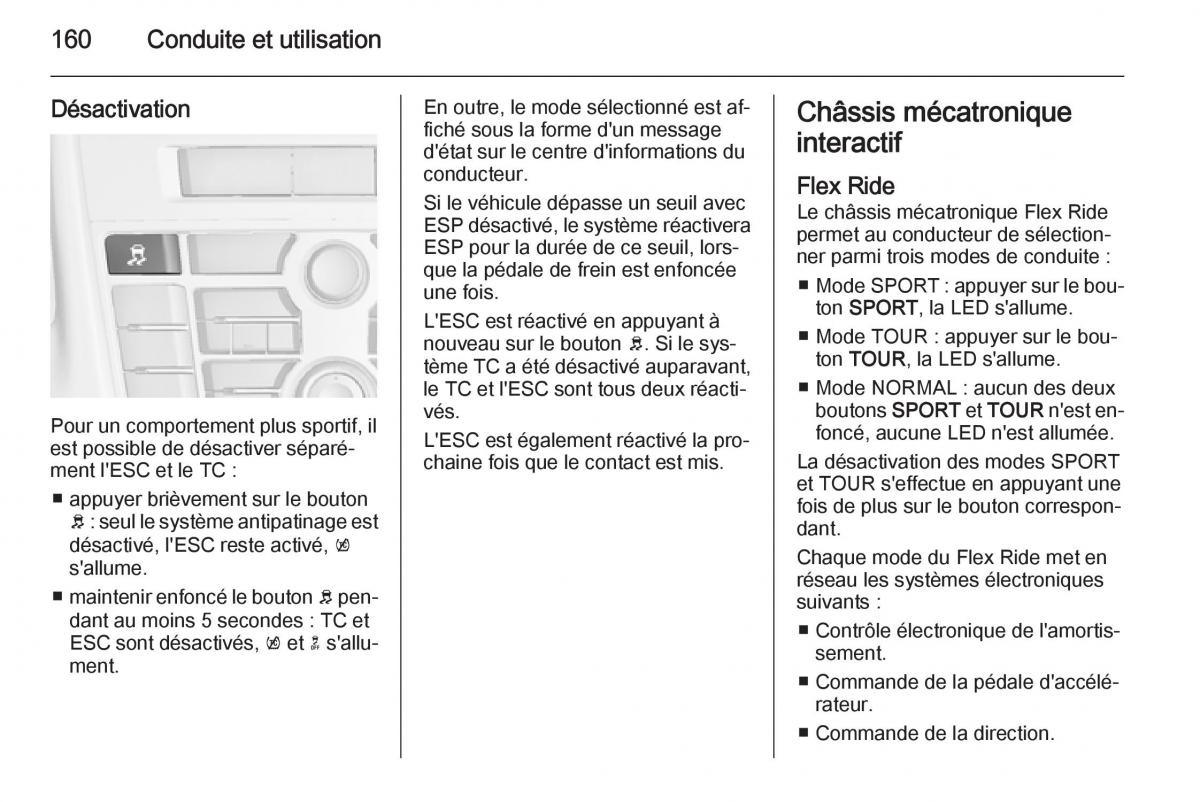 Opel Cascada Cabrio manuel du proprietaire / page 162